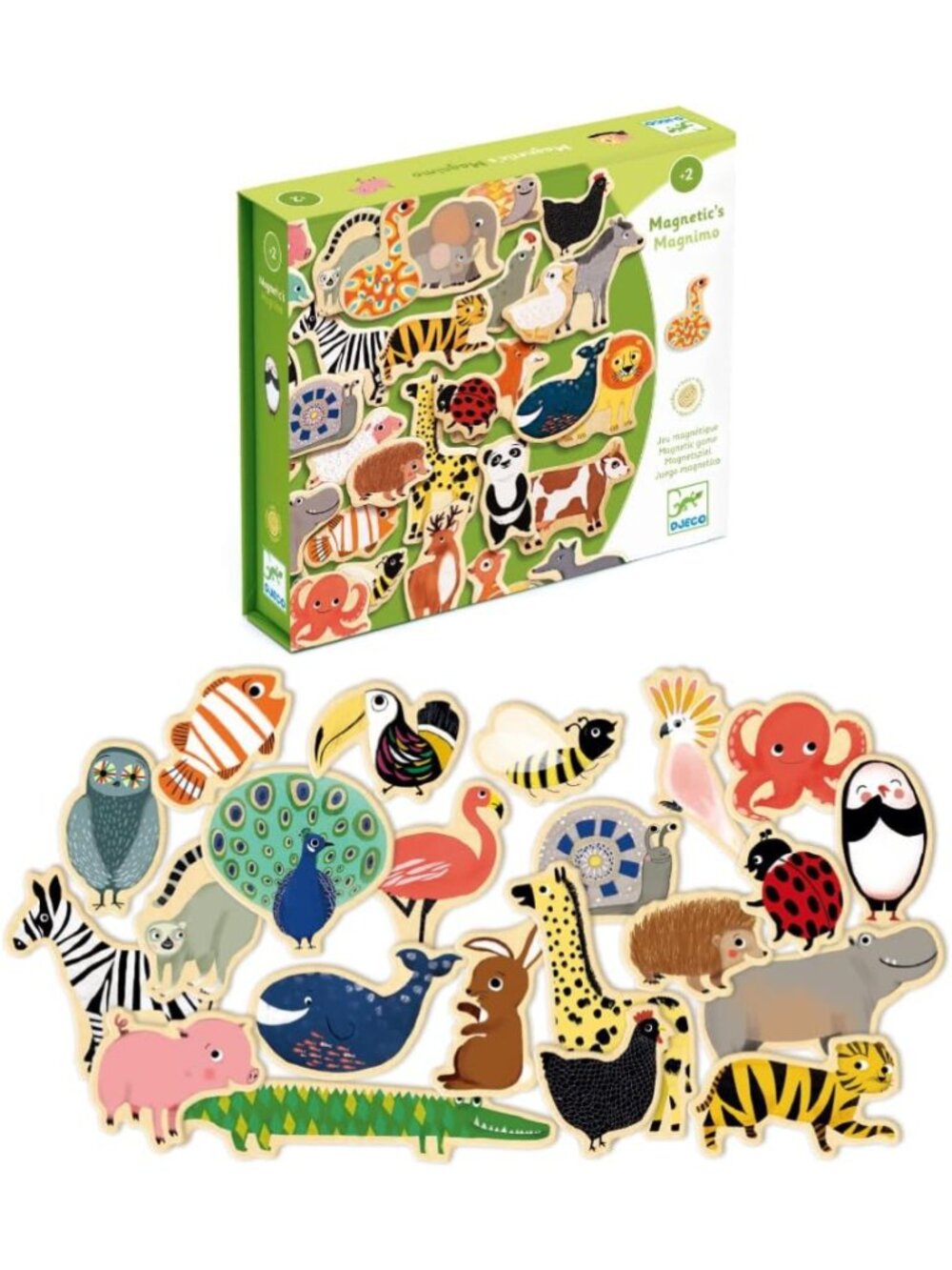 NIB  Djeco Magnimo Wooden Magnetic  Animals for 2 Years Plus
